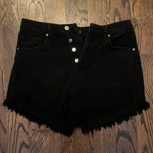 Wild Fable Jean shorts. Great fraying. Button up. Size 10.